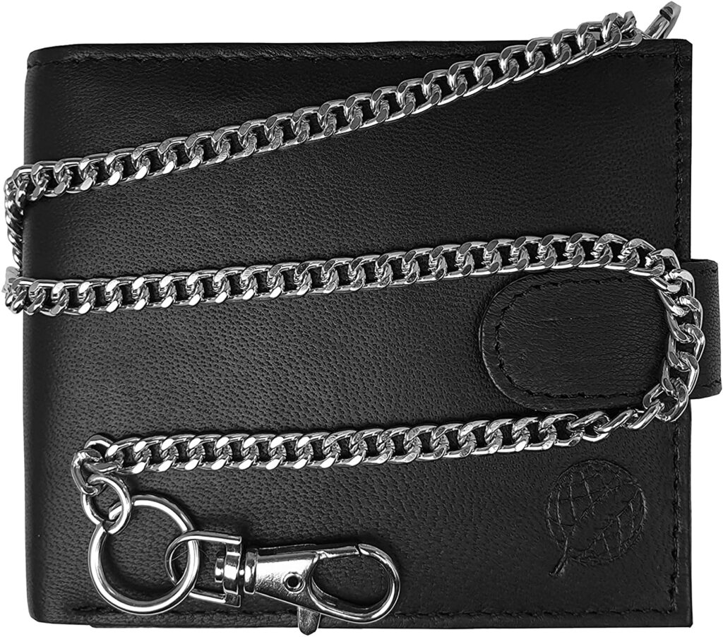 Mejores carteras con cadena hombre 33 Roamlite-Cartera-de-Hombre-de-Cuero